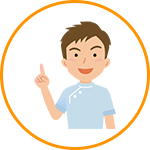 説明をしているよこい院長のイラスト